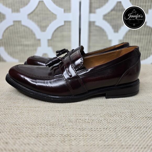 Bostonian NWOT Men's Burgundy Kinnon Step Leather Tassel Loafer Size 8M - Picture 4 of 15